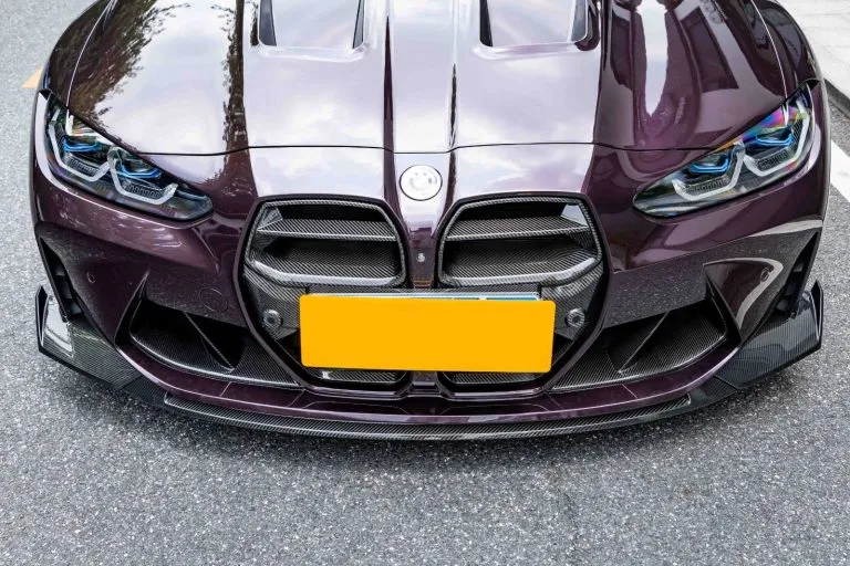 CS Style front lip splitter for BMW M3 M4 G80 G82 Prepreg Carbon Fiber with gloss finish – another view