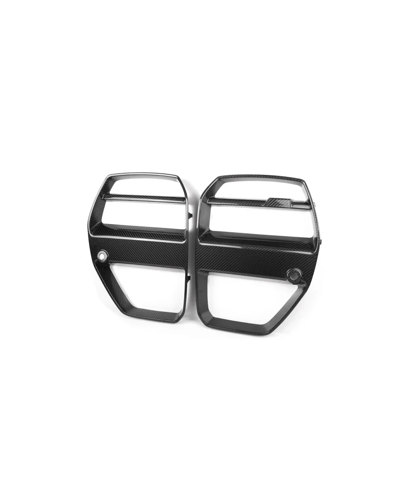 BMW G80 G82 G83 M3 M4 V Style Prepreg Dry Carbon Fiber Front Grille Replacement | Gloss Carbon Finish — image 2 of 2