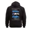 BMW Laguna Seca G82 M4 with BBS wheels style hoodie sweatshirt in blue Lucky’s Garage