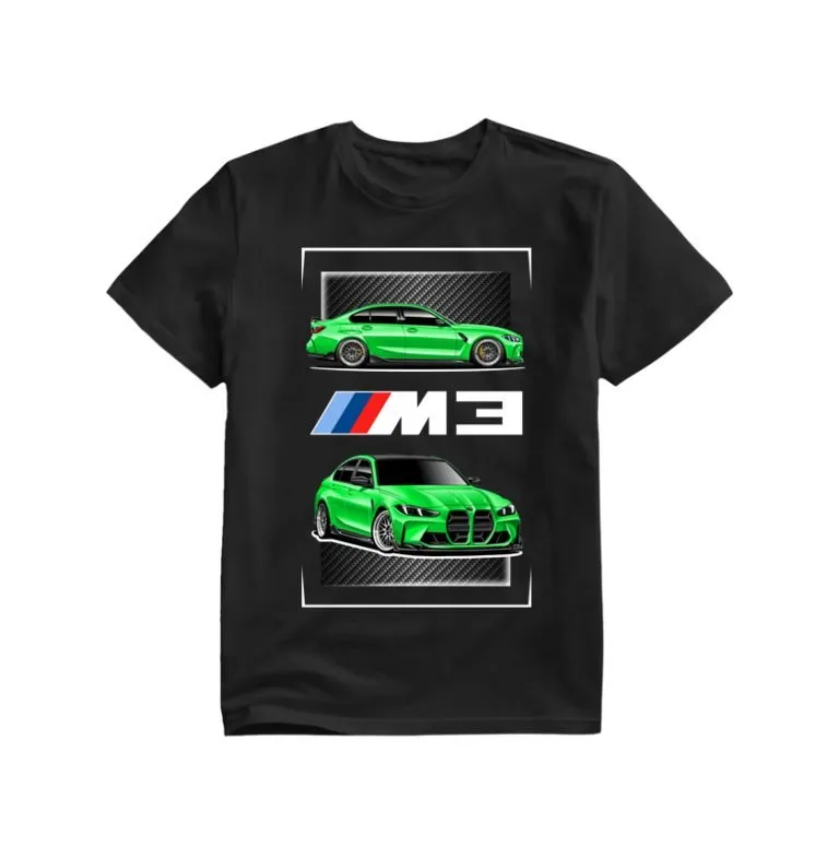 BMW M3 G80 green tshirt custom design