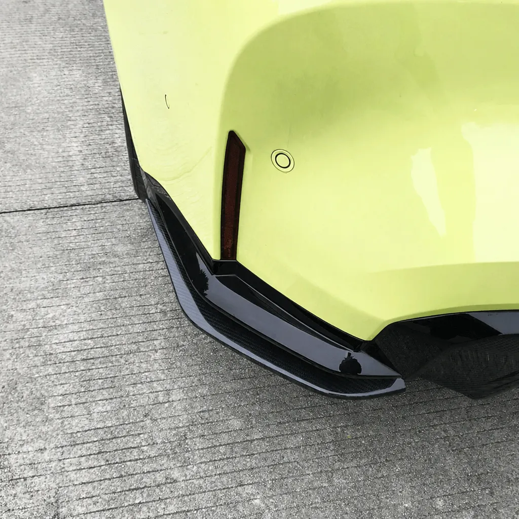 BMW G82 M4  2021-Present prepreg dry Carbon Fiber rear corner extensions — image 3 of 3