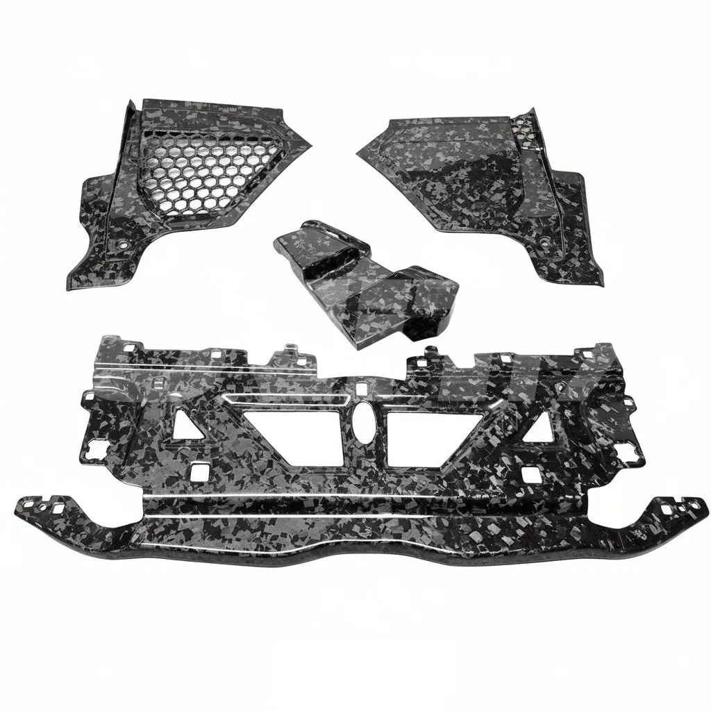 BMW G80/G81/G82/G83/G87 Carbon Fiber Engine Bay Parts engine cover headlamp cover coolant shroud cover ECU cover air intake cover — image 4 of 6