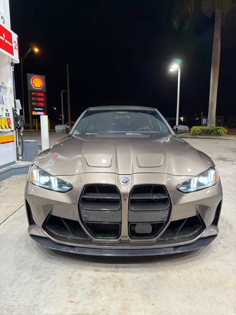 2021+ BMW M3 M4 G80 G82 G83 1 piece Prepreg Carbon Fiber front splitter - V3 — image 3 of 6