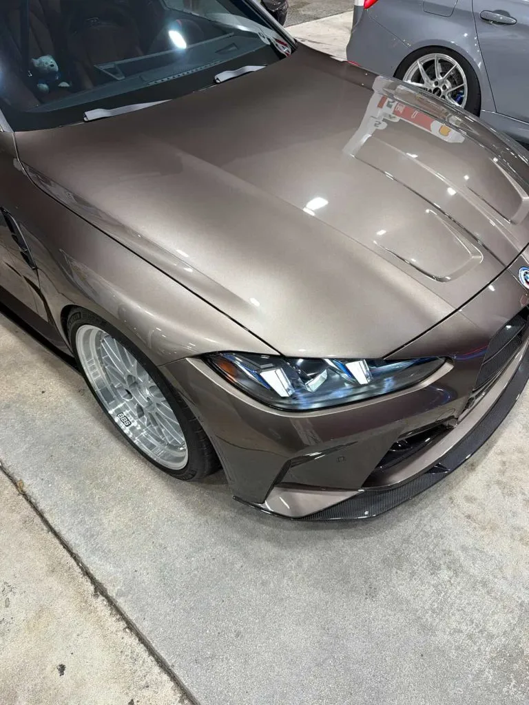 2021+ BMW M3 M4 G80 G82 G83 1 piece Prepreg Carbon Fiber front splitter - V3 — image 4 of 6