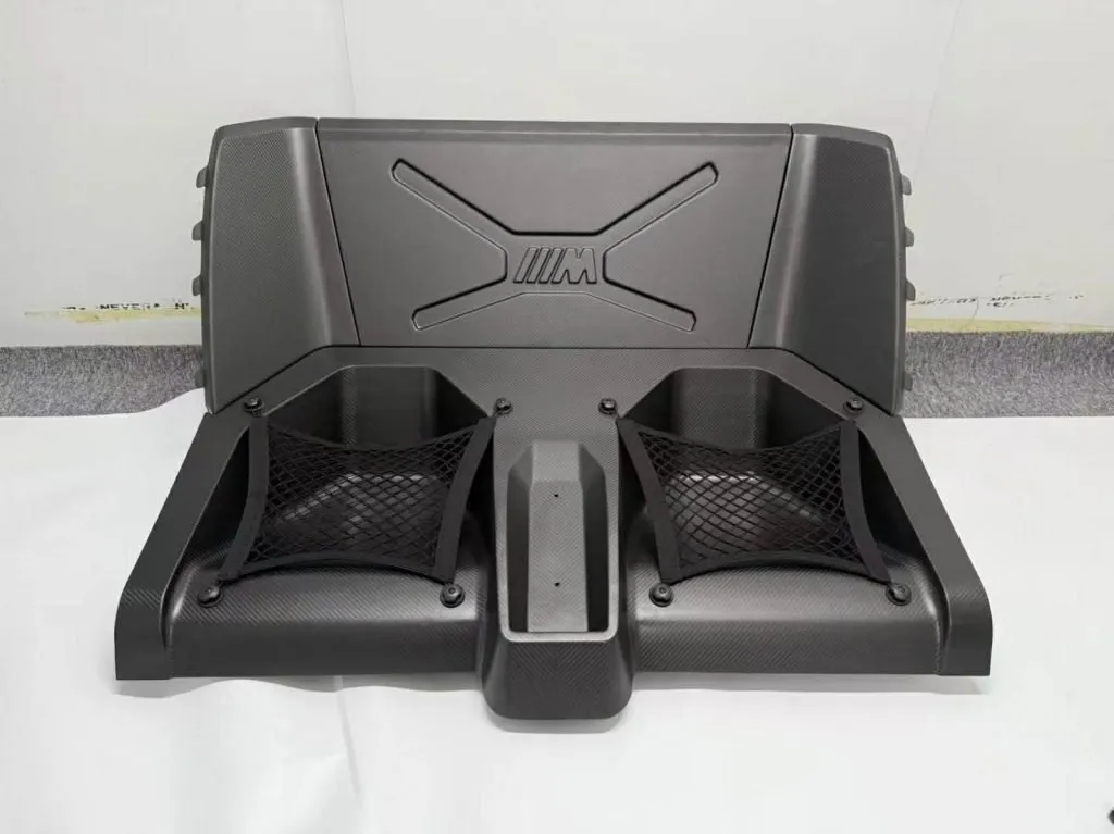 BMW G80 Rear Seat Delete in full dry carbon fiber. — image 2 of 8
