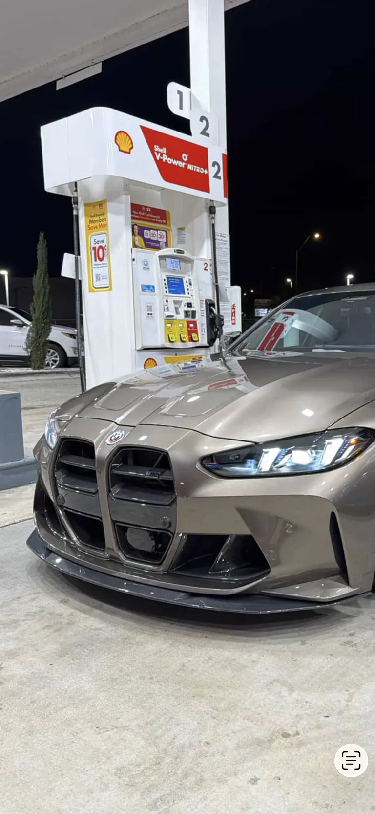 2021+ BMW M3 M4 G80 G82 G83 1 piece Prepreg Carbon Fiber front splitter - V3 – another view