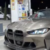 2021+ BMW M3 M4 G80 G82 G83 1 piece Prepreg Carbon Fiber front splitter - V3 — thumbnail 2