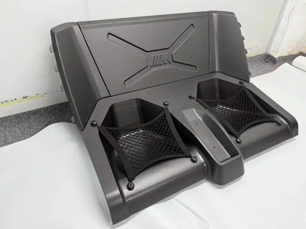 BMW G80 Rear Seat Delete in full dry carbon fiber. — image 3 of 8