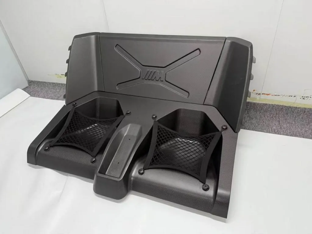 BMW G80 Rear Seat Delete in full dry carbon fiber. — image 4 of 8