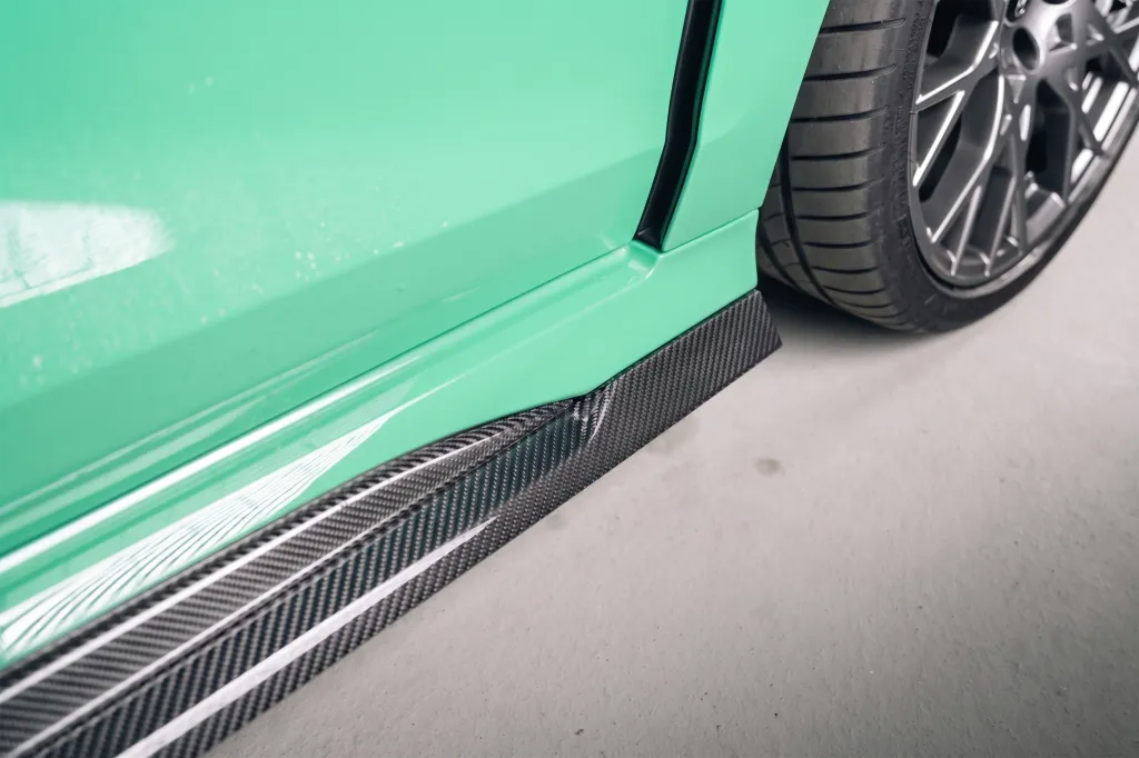 AUDI RS3 8Y 8Y.5 FACELIFT 2025+ CARBON FIBER SIDE SKIRT EXTENSIONS – E1 PRO *EXCLUSIVE DESIGN* — image 8 of 13