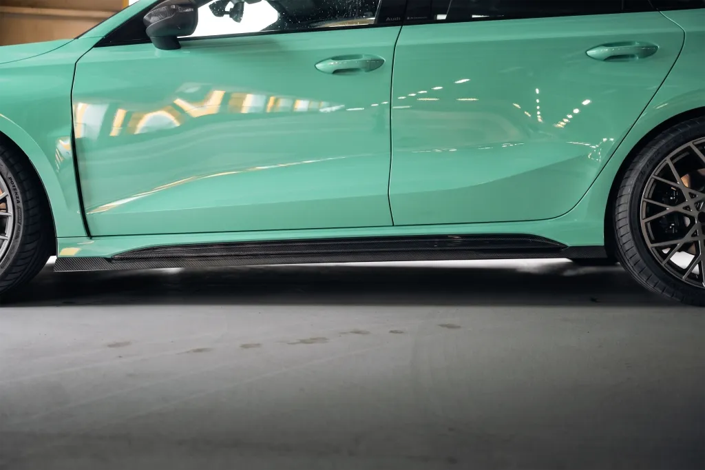AUDI RS3 8Y 8Y.5 FACELIFT 2025+ CARBON FIBER SIDE SKIRT EXTENSIONS – E1 PRO *EXCLUSIVE DESIGN* — image 9 of 13