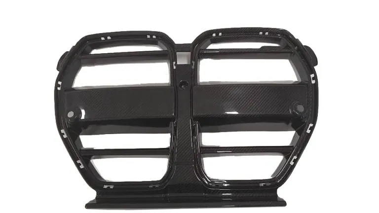 BMW G80 G82 M3 M4 1 piece GT style grille in prepreg dry carbon fiber – another view