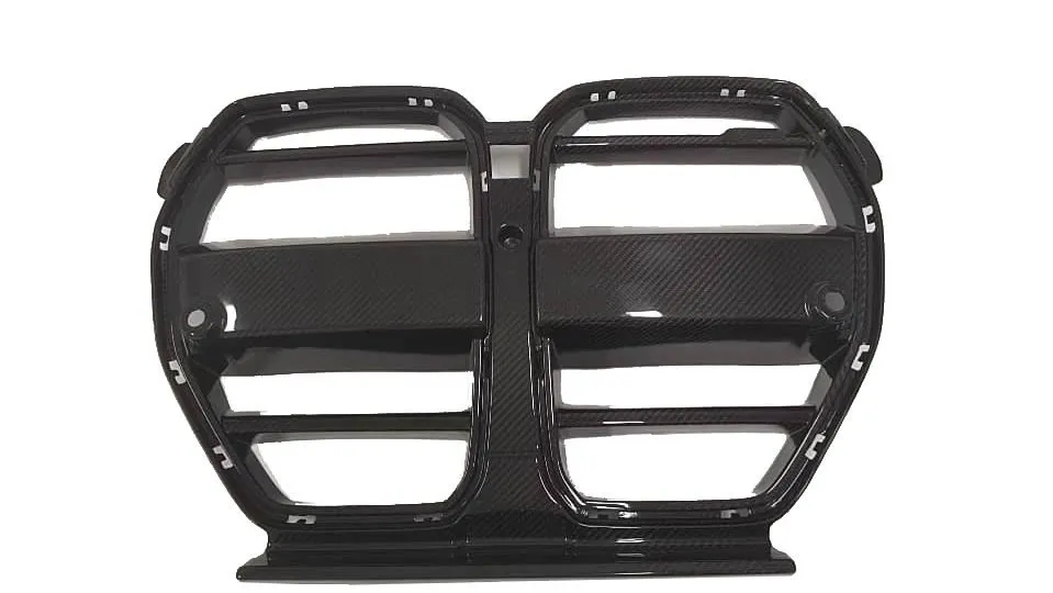 BMW G80 G82 M3 M4 1 piece GT style grille in prepreg dry carbon fiber — image 2 of 4