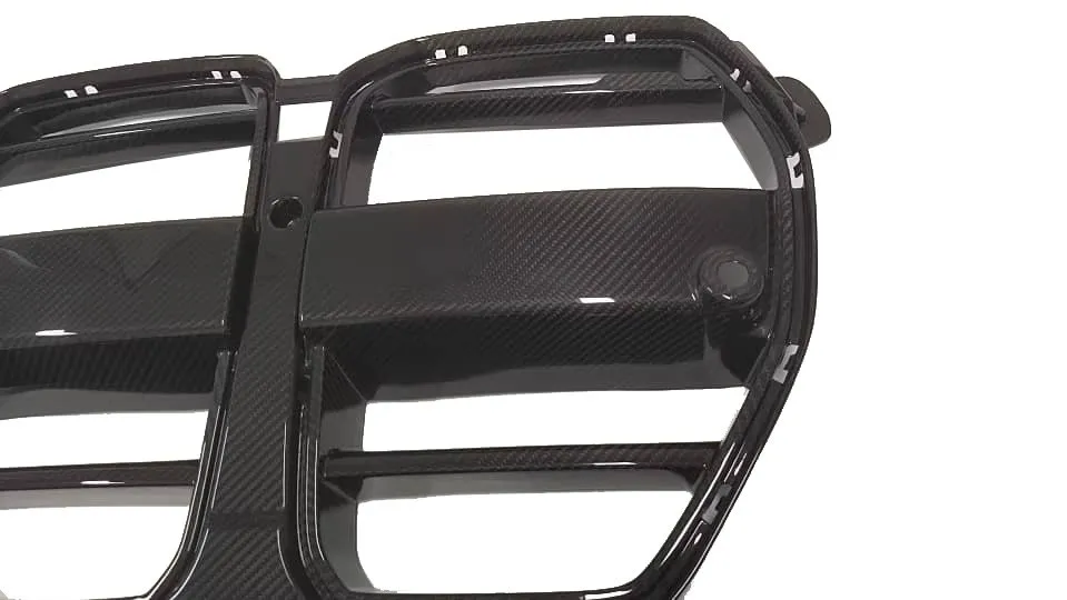 BMW G80 G82 M3 M4 1 piece GT style grille in prepreg dry carbon fiber — image 3 of 4
