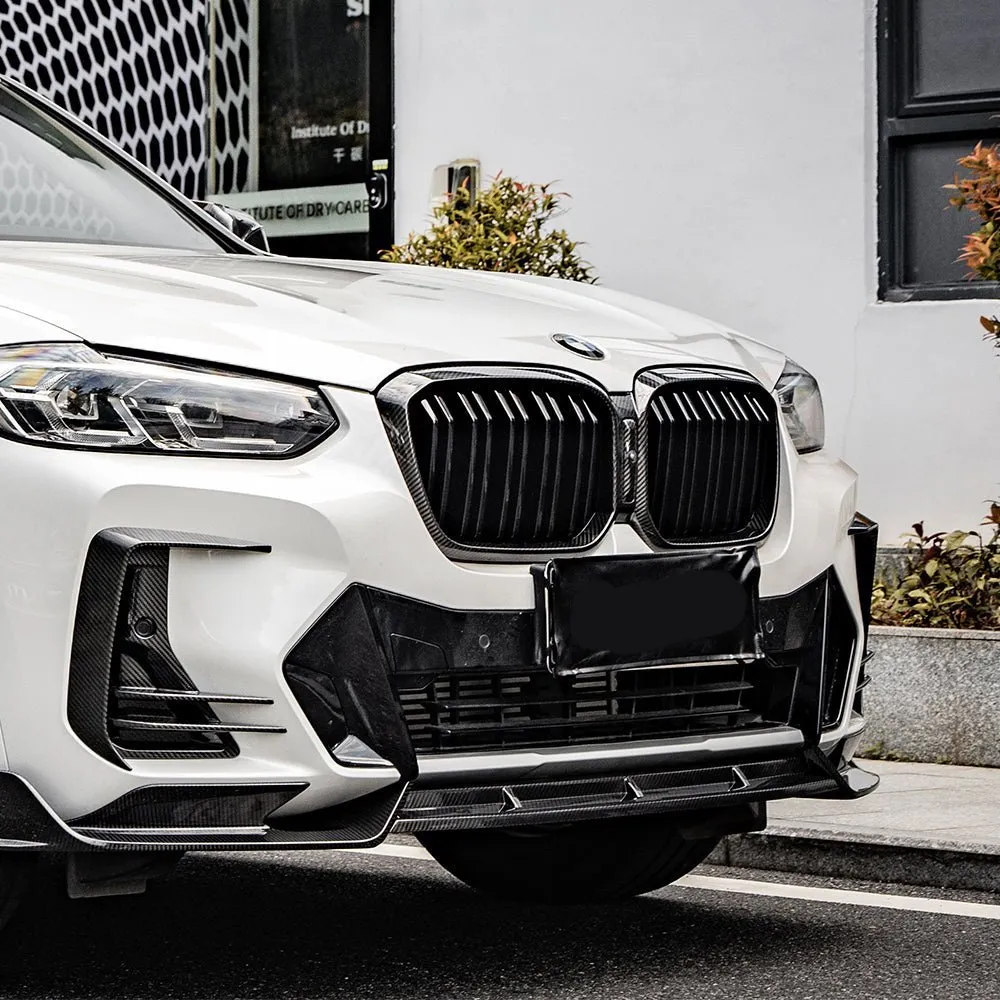 SOOQOO V1 BMW X3 G01 LCI Front Lip In Prepreg Carbon Fiber — image 3 of 10