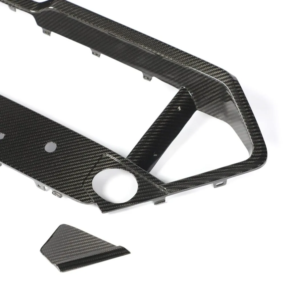 BMW F95 X5M LCI CARBON FIBER FRONT BUMPER LOWER GRILL TRIM IN DRY CARBON FIBER — image 12 of 21