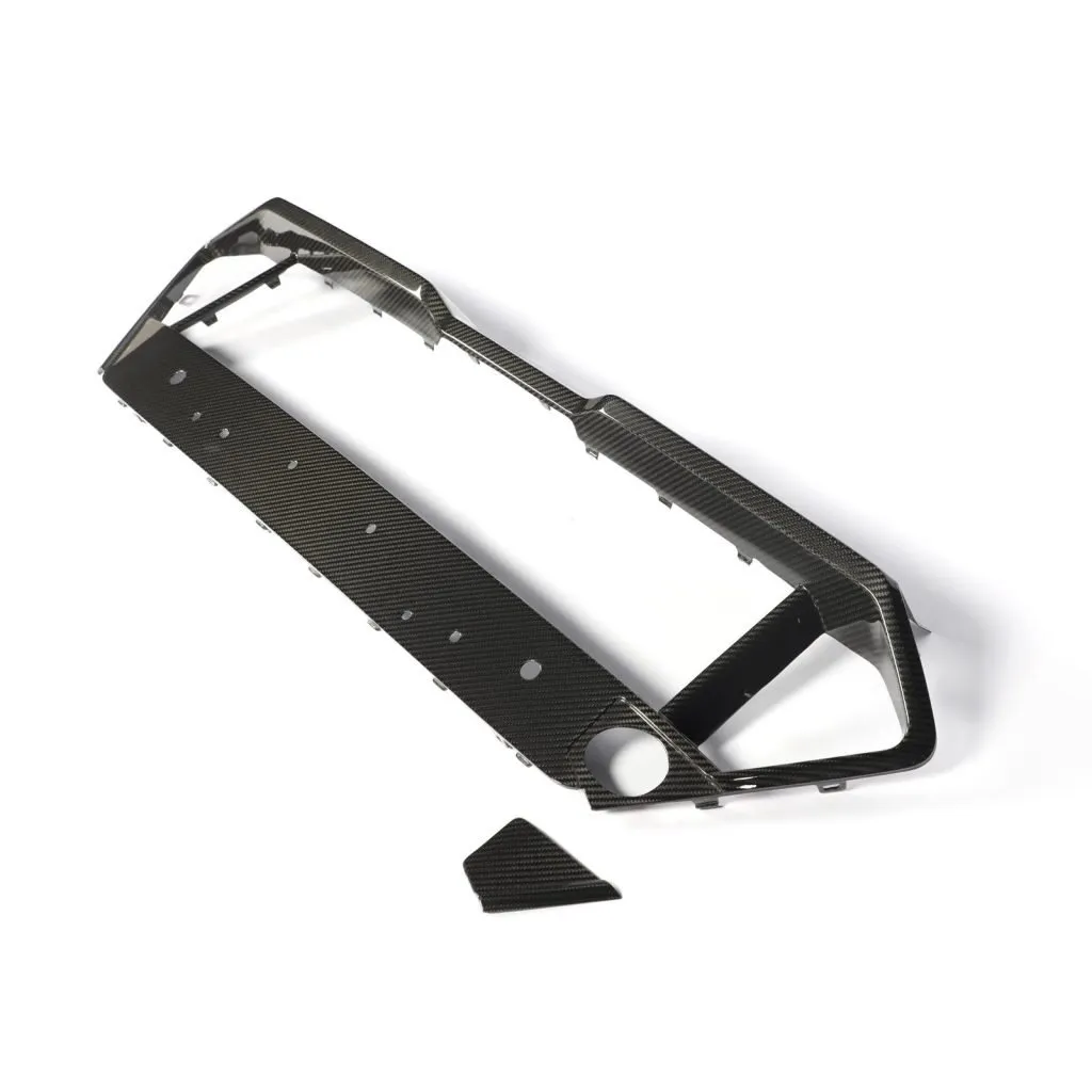 BMW F95 X5M LCI CARBON FIBER FRONT BUMPER LOWER GRILL TRIM IN DRY CARBON FIBER — image 5 of 21