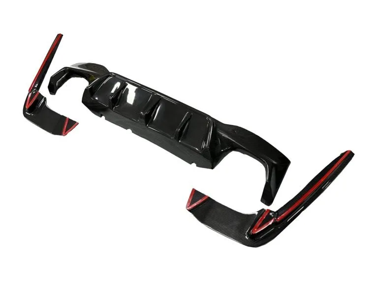 BMW M5 F90 LCI 3D style 3 piece rear diffuser – another view