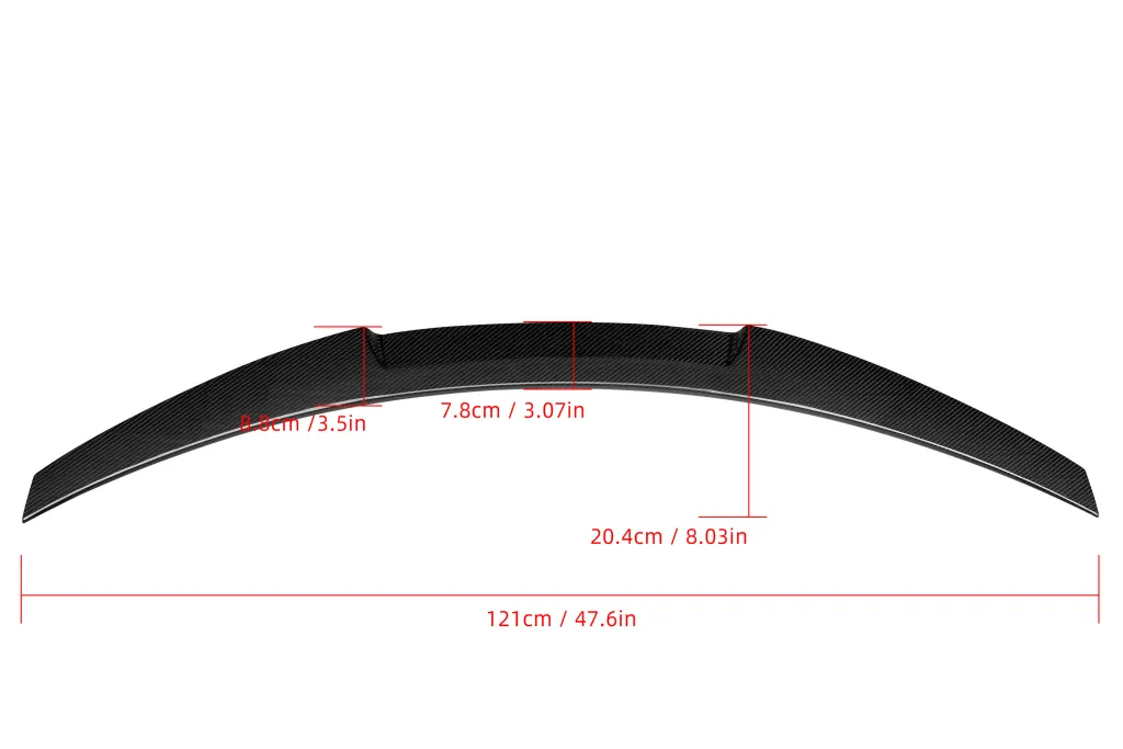 G82 M4 style dry carbon spoiler — image 3 of 16