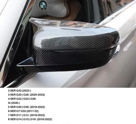 BMW G20 G22 Carbon Fiber Mirror Caps – another view