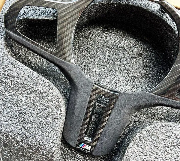 BMW G80/G81/G82/G83/G87 G20 G22 G42 Carbon Fiber Steering Wheel Trim — image 6 of 8
