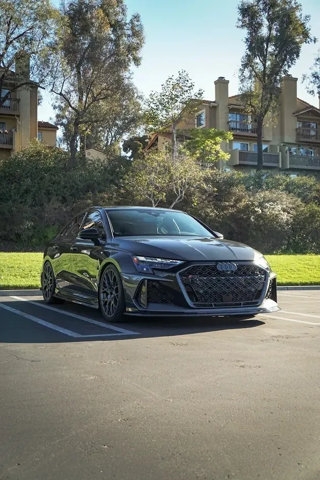 Audi RS3 8Y.5 Facelift S1 Pro Front Lip & E1 Pro Side Skirts Package *EXCLUSIVE DESIGN* – another view