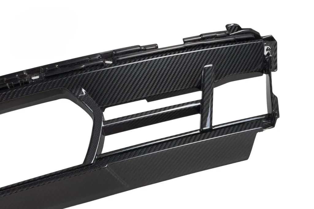 G05 X5 LCI SQ Style Dry Carbon Front Bumper Center Trim — image 5 of 6