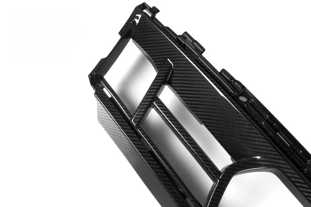 G05 X5 LCI SQ Style Dry Carbon Front Bumper Center Trim — image 6 of 6