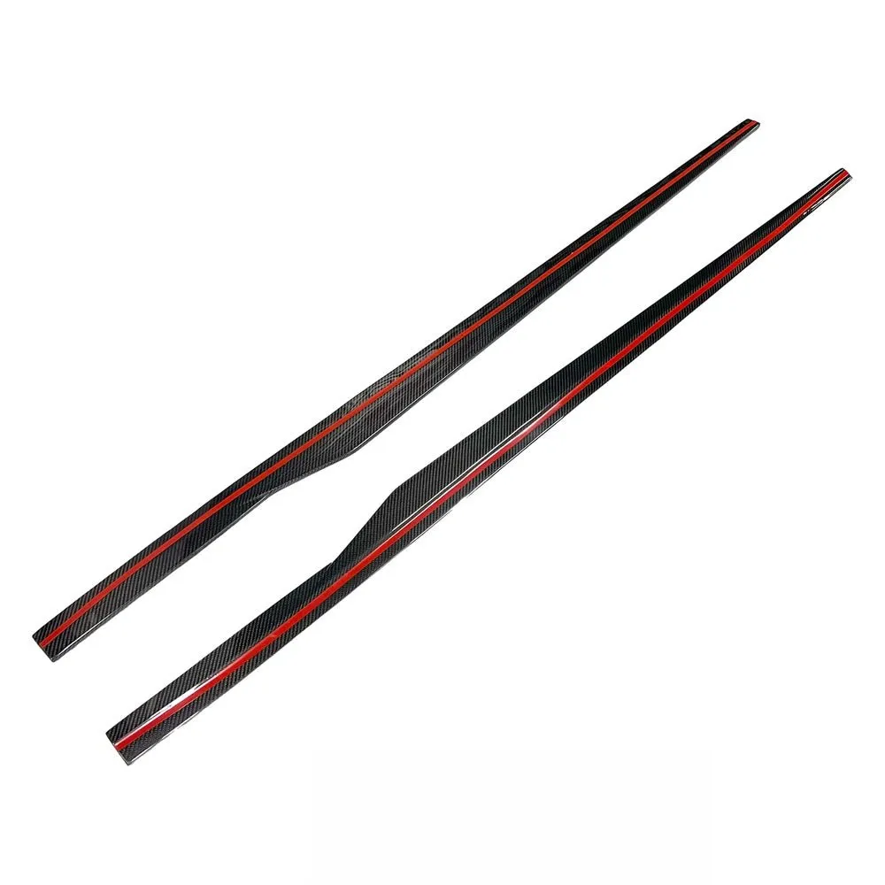 BMW G87 Dry Carbon Fiber Side Skirt Extensions — image 3 of 8
