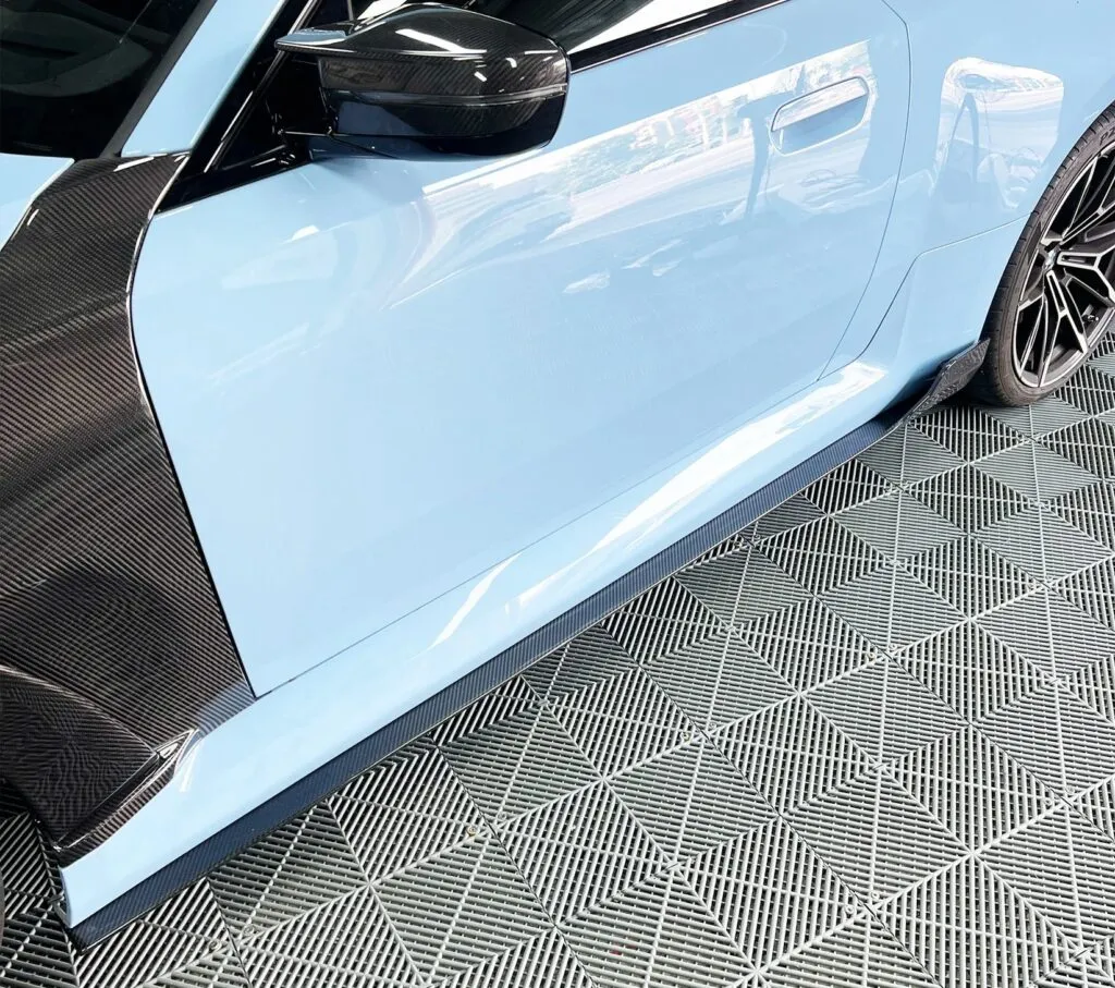 BMW G87 AT Style Dry Carbon Fiber Side Skirts — image 4 of 6