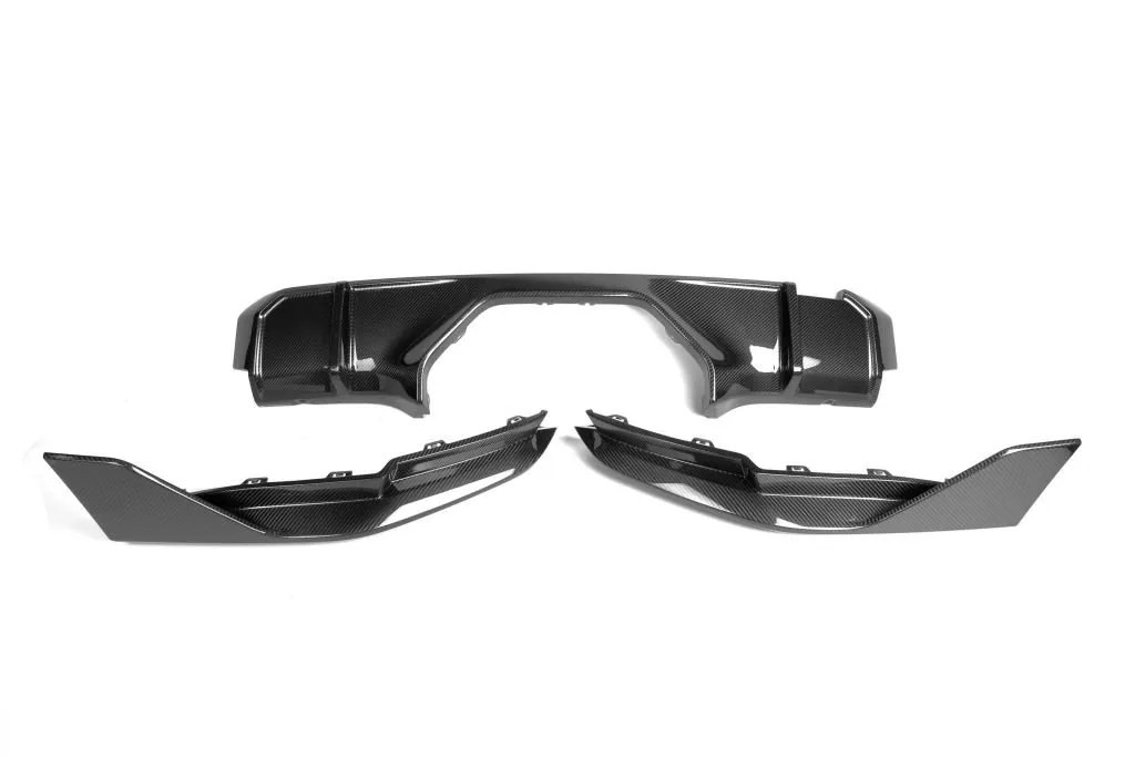 BMW MP Style Dry Carbon Fiber Rear Diffuser with Matching Rear Corner Pieces — image 6 of 7