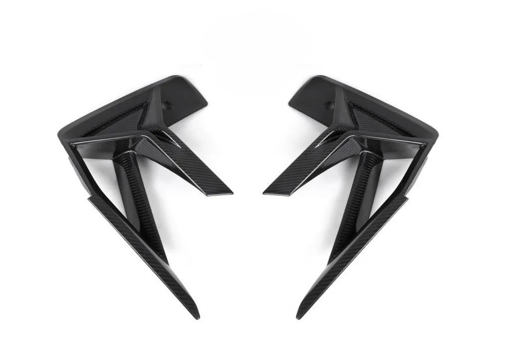 F97 X3M LCI SQ Style Dry Carbon Front Bumper Canards — image 5 of 7
