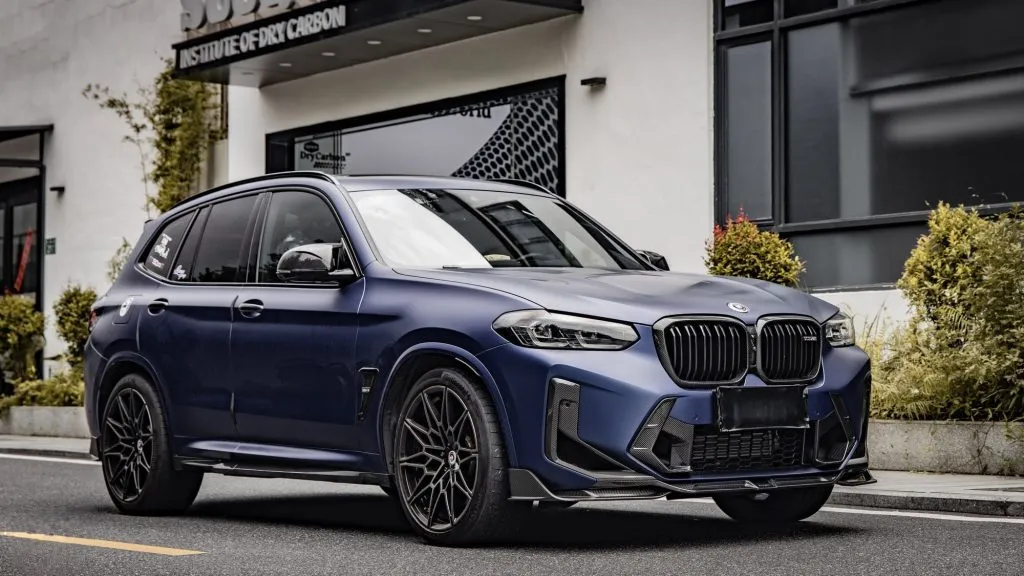 F97 X3M LCI SQ Style Dry Carbon Front Lip — image 3 of 13