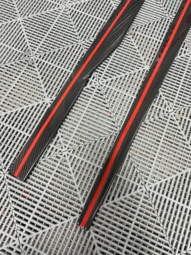 BMW G87 Dry Carbon Fiber Side Skirt Extensions — image 4 of 8
