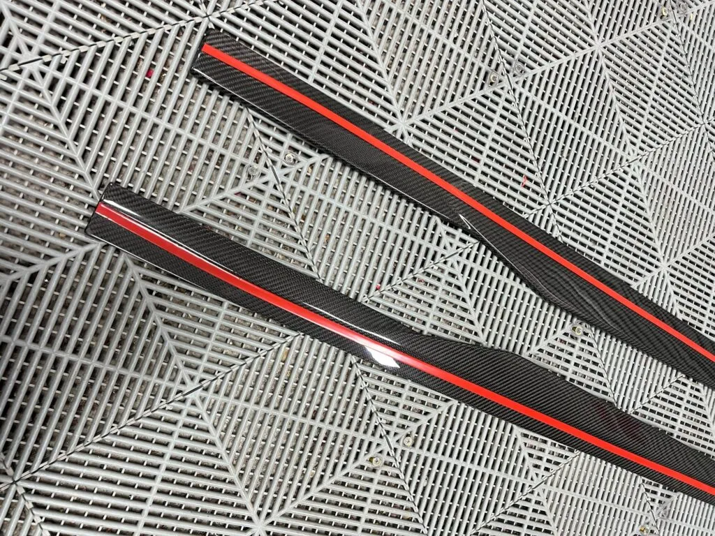 BMW G87 Dry Carbon Fiber Side Skirt Extensions — image 6 of 8
