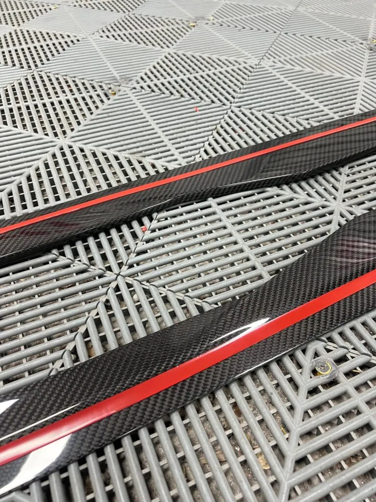 BMW G87 Dry Carbon Fiber Side Skirt Extensions — image 5 of 8