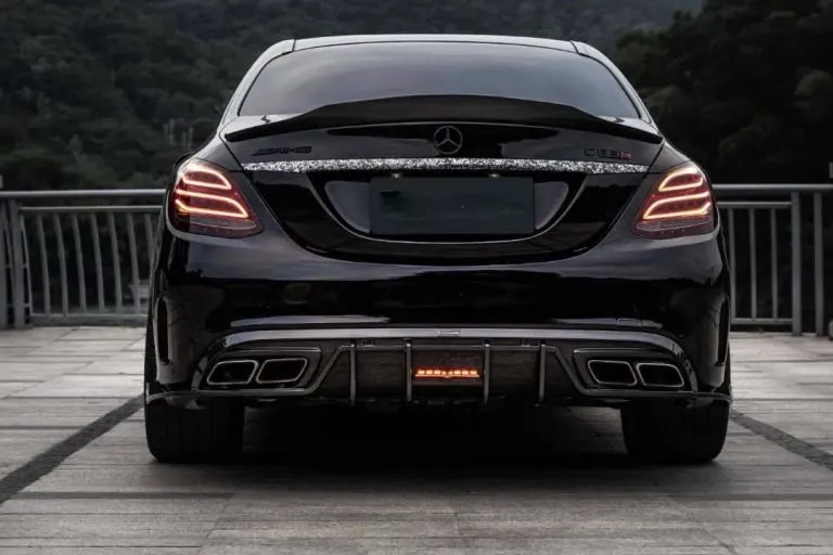 Mercedes C63 205 pre dry carbon fiber rear diffuser with rear splitter