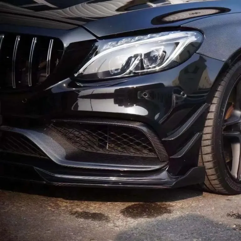 Mercedes C63 205 pre dry carbon fiber front middle lip