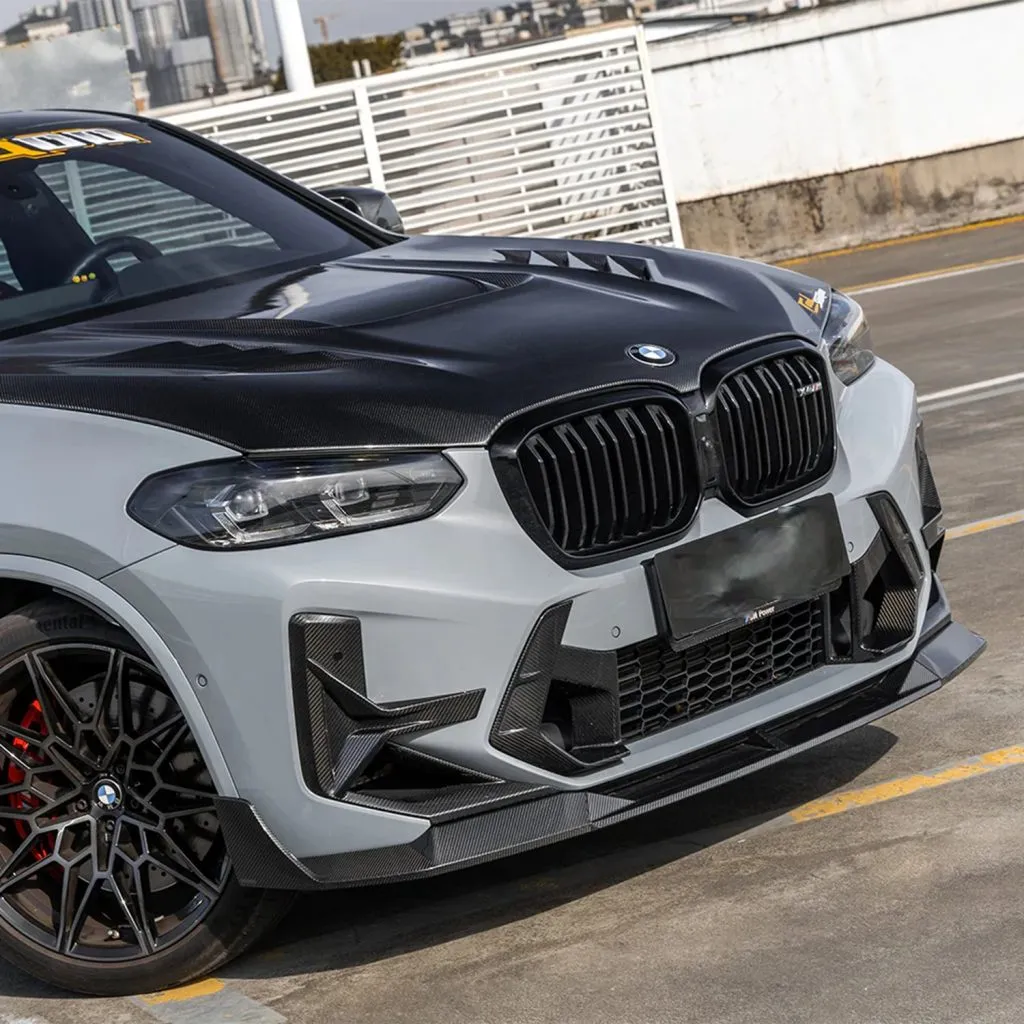 F97 X3M, F98 X4M LCI SQ Type-B Style Dry Carbon Fiber Front Lip — image 3 of 9