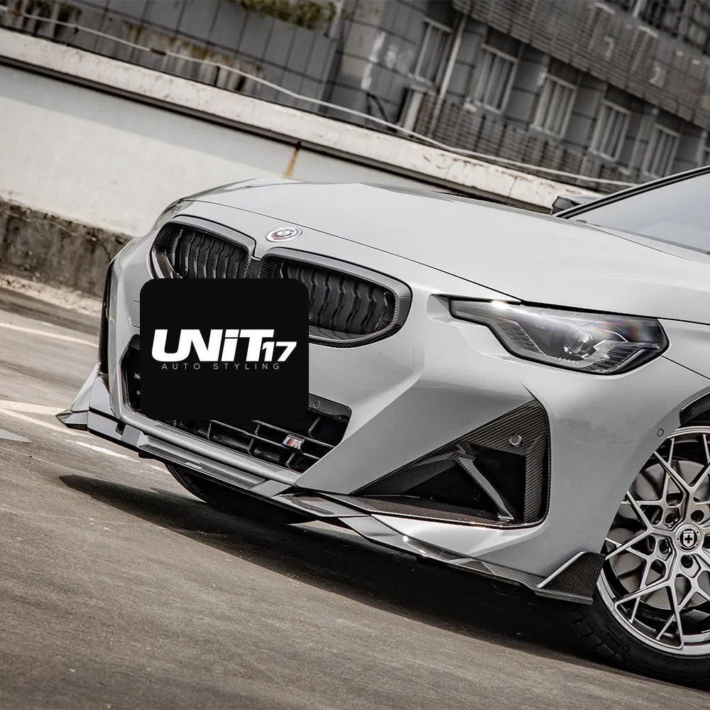 Front three-quarter close-up of the Front Lip on a BMW G42 2 Series