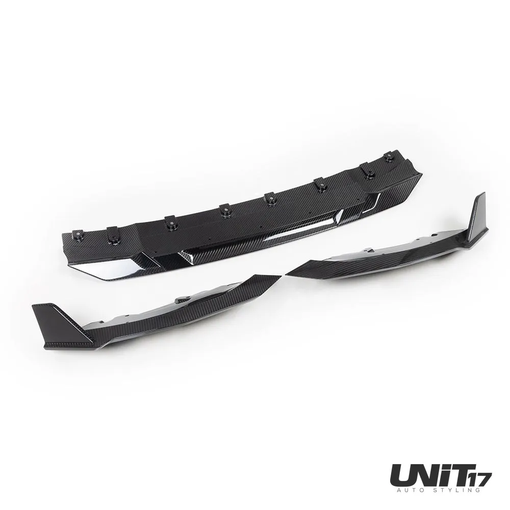 Opposite-angle view of the carbon center blade and corner sections