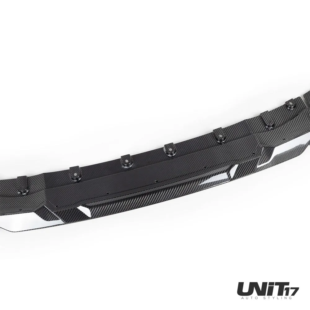 Carbon center blade showing mounting tabs and stepped edges