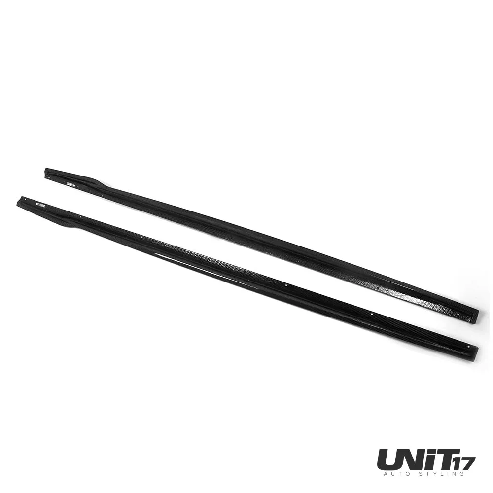 Inner faces of the BMW G42 side skirts showing mounting holes